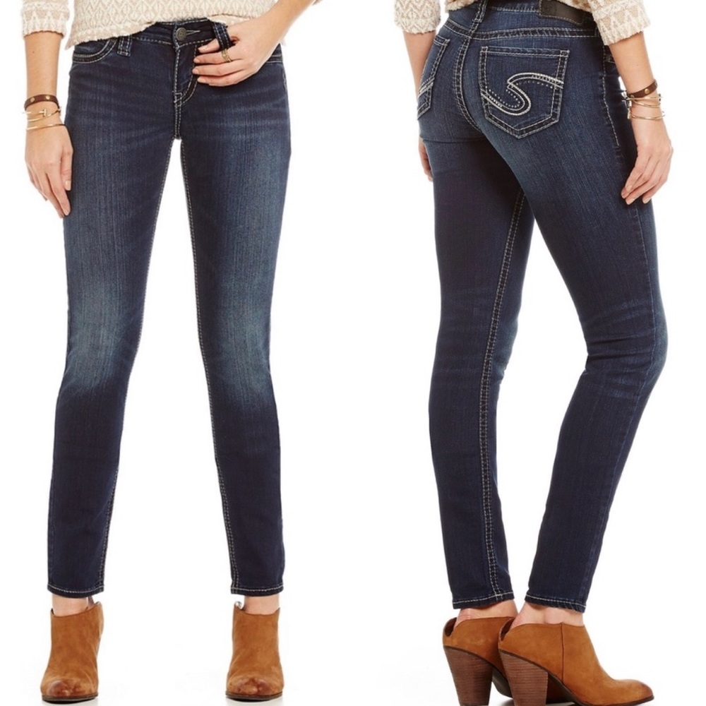 NWT SILVER Skinny Jeans SUKI Fluid Denim 26 x 31